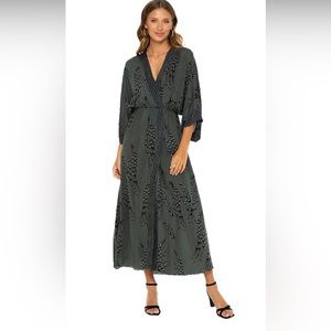 KHUSH Belle Sleeve Roxanne Maxi Dress - Flyaway Olive
